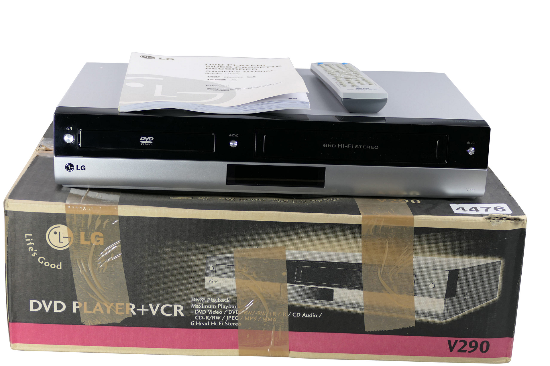 LG V290 DVD player & VHS Recorder